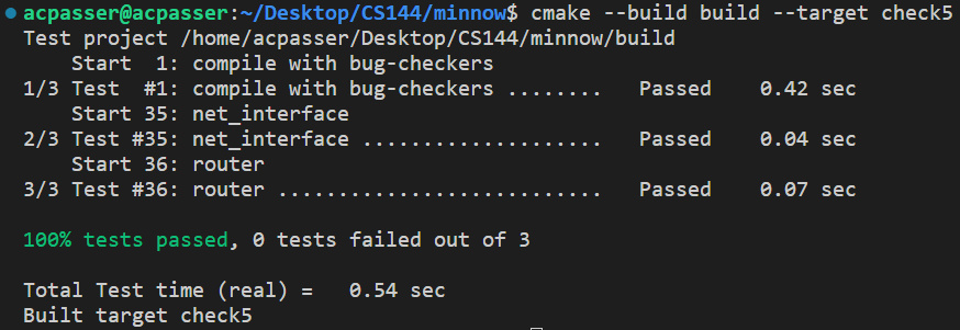 router test result